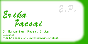 erika pacsai business card